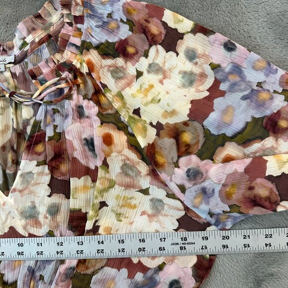 Rails Fiorella Painted Floral Dress Flowy Chiffon Women's XL - Picture 5 of 6